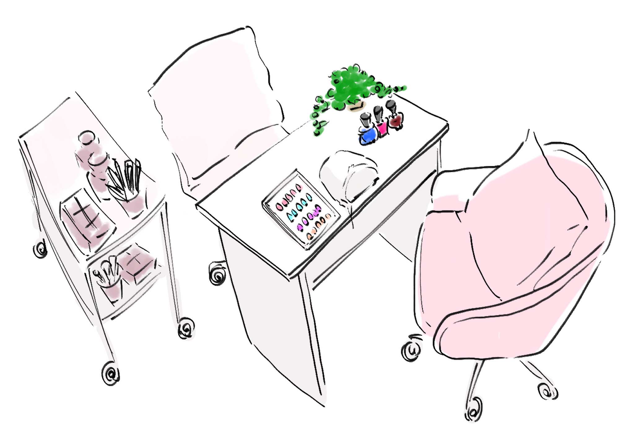 ネイルサロンのイラスト